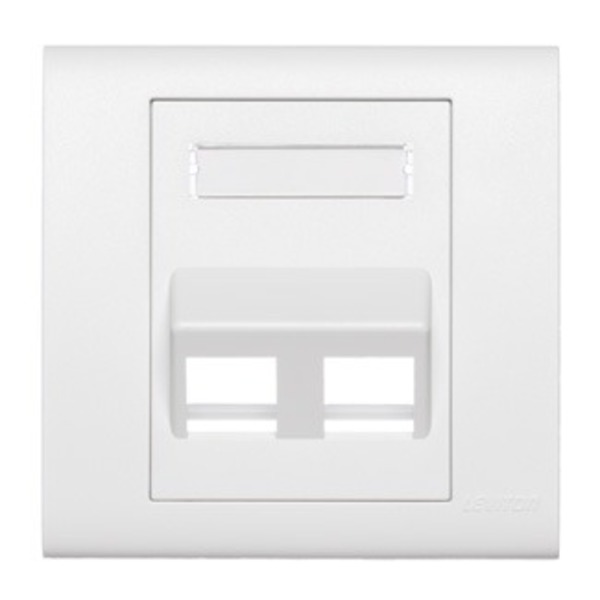 Leviton WALLPLATES W/PLT 2PT ID ANGLD 86MM BL186-A2W